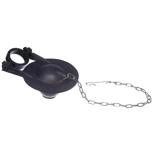 Toilet Tank Flapper, Rubber, For: Adapter Black Toilet Tank Flapper, Rubber, For: Adapter Black