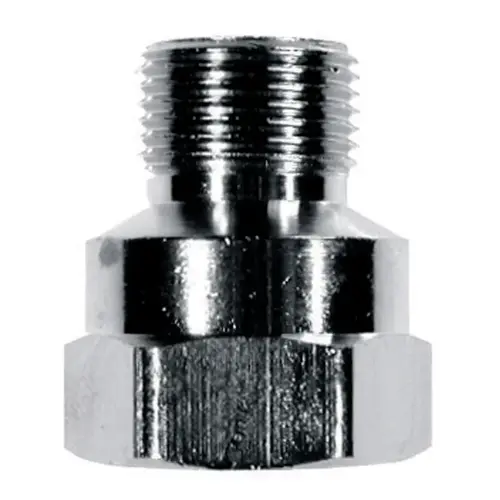 Adapter 3/8" Male X 1/2" D Female Brass Silver