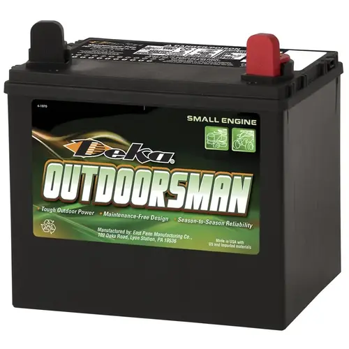 Outdoorsman 12-Volt Lawn & Garden 230 CCA Small Engine Battery, Right Front Positive Terminal
