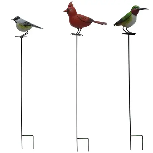 Outdoor Garden Stake Assorted Iron 40" H Bird Assorted Outdoor Garden Stake Assorted Iron 40" H Bird Assorted