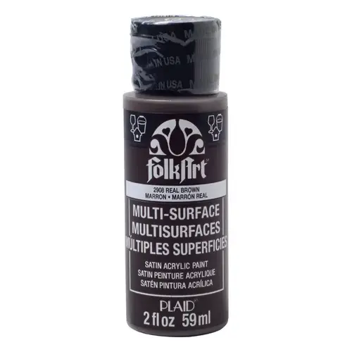Hobby Paint FolkArt Satin Real Brown 2 oz Real Brown Hobby Paint FolkArt Satin Real Brown 2 oz Real Brown