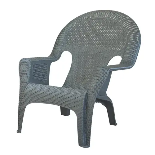 Lounge Chair Gray Polypropylene Frame Woven Lounge Chair Gray Polypropylene Frame Woven