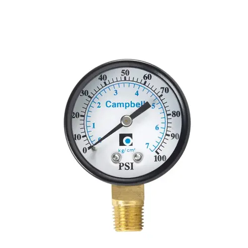 Pressure Gauge 2" Brass 100 psi