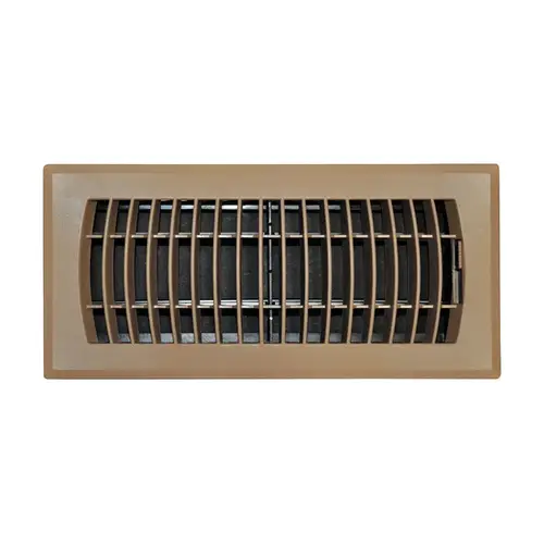 Floor Diffuser 4" H X 10" W 1-Way Powder Coat Brown ABS Plastic Powder Coat Floor Diffuser 4" H X 10" W 1-Way Powder Coat Brown ABS Plastic Powder Coat