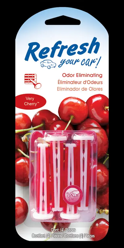 Refresh Your Car! Car Vent Clip Very Cherry Scent 0.7 oz Solid E301434400 Refresh Your Car! Car Vent Clip Very Cherry Scent 0.7 oz Solid E301434400