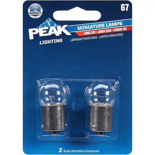 Miniature Automotive Bulb Incandescent Fog/Forward 67 Pair