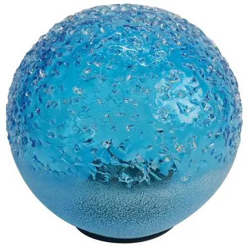Solar Gazing Ball Blue Glass 7" H Agate Blue Solar Gazing Ball Blue Glass 7" H Agate Blue