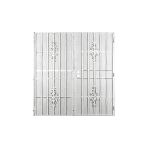 Belvedere White 72" x 80" Double Security Door Pair Belvedere White 72" x 80" Double Security Door Pair