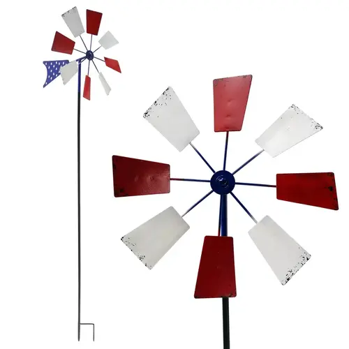 Windmill Assorted Metal 52" H Patriotic Assorted Windmill Assorted Metal 52" H Patriotic Assorted