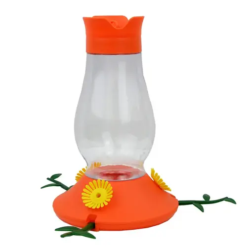Bird Feeder Oriole 27 oz Plastic 3 ports Clear/Orange