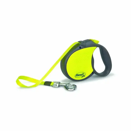 Leash Neon Yellow Retractable Plastic Dog Large Neon Yellow