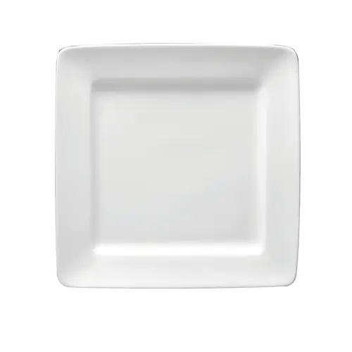 Oneida 10.25 Inch Buffalo Bright White Square Plate, 12 Each