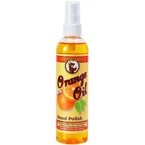 Howard Oil Polish, 8 fl-oz, Bottle, Orange, Liquid, Citrus
