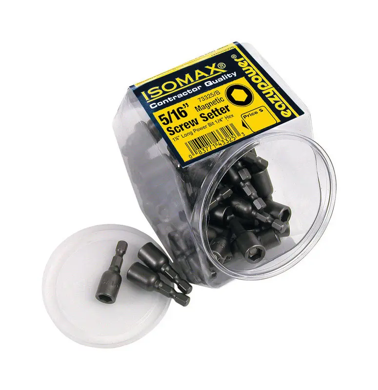 EAZYPOWER Nut Setter Power Bit Isomax 5/16 S X 1-5/8 L Steel - pack of 50 325-XCP50