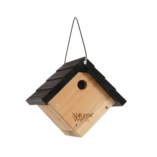 Bird House Nature's Way 8" H X 8.13" W X 8.88" L Cedar Brown Bird House Nature's Way 8" H X 8.13" W X 8.88" L Cedar Brown