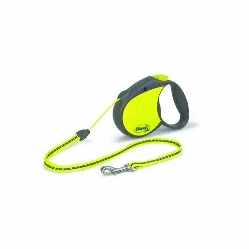 Leash Neon Yellow Retractable Plastic Dog Small Neon Yellow