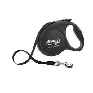 Flexi FU30T5.266.S Leash Black Retractable Nylon Dog Large Black