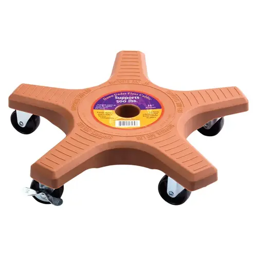 Plant Caddy Decksaver 3" H X 16" W X 16" D Plastic Terracotta Terracotta