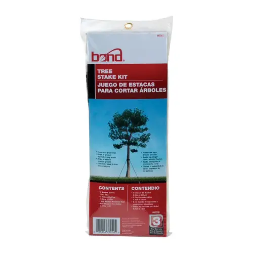 Tree Stake Kit 15" H Black Plastic Black Tree Stake Kit 15" H Black Plastic Black