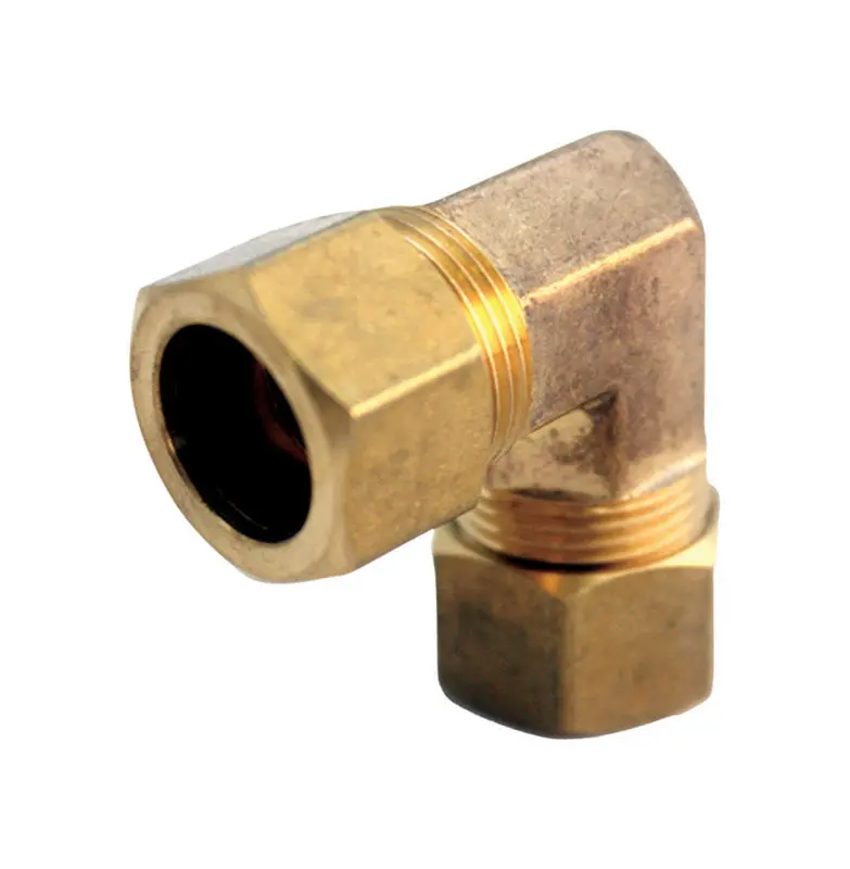 JMF COMPANY 90 Degree Elbow 5/8 Compression X 3/8 D Compression Brass 4503603