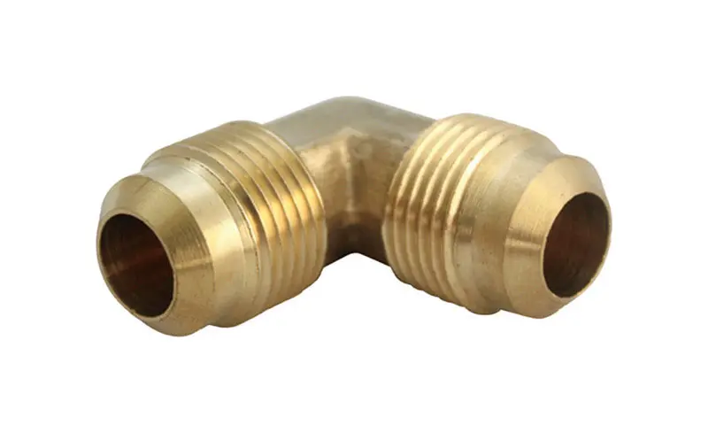 JMF COMPANY 90 Degree Elbow 5/16 Flare T X 5/16 D Flare Brass - pack of 10 4506101-XCP10