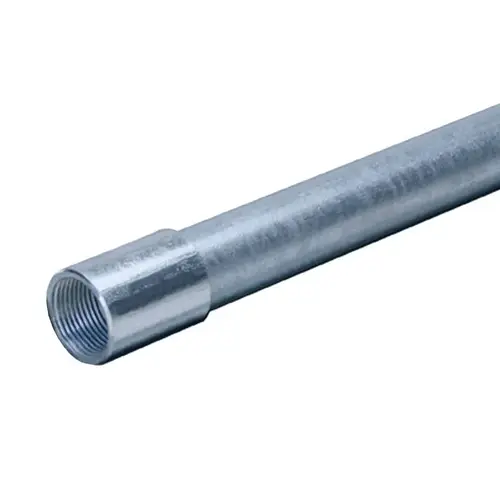 Rigid Conduit, 1-1/4 in, 10 ft L, Galvanized Steel Metallic Rigid Conduit, 1-1/4 in, 10 ft L, Galvanized Steel Metallic