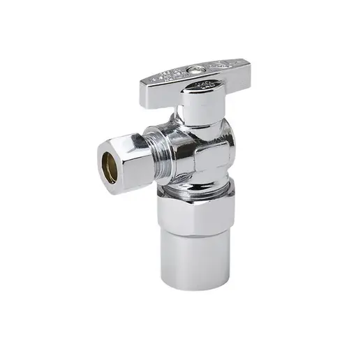 Angle Stop 1/2" Comp X 3/8" Comp Chrome Plated Chrome Angle Stop 1/2" Comp X 3/8" Comp Chrome Plated Chrome