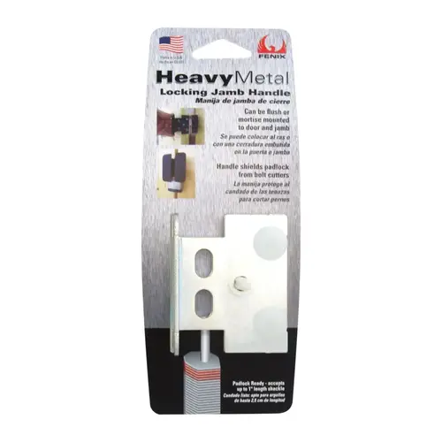 Locking Jamb Handle Heavy Metal Zinc-Plated Steel 3" L Zinc-Plated Locking Jamb Handle Heavy Metal Zinc-Plated Steel 3" L Zinc-Plated