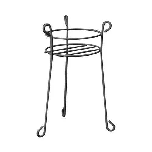 Plant Stand 21" H Black Steel Black Plant Stand 21" H Black Steel Black
