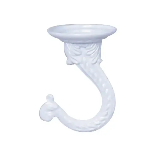 Swag Hook White Steel 2" H Sturdy White Swag Hook White Steel 2" H Sturdy White