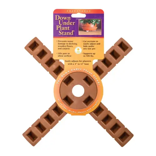 Planter Trivet Decksaver 1" H X 12" W X 12" D Plastic Terracotta Terracotta