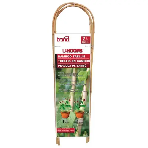 U-Hoop Plant Stake 2 ft. W Natural Bamboo Natural - pack of 15 U-Hoop Plant Stake 2 ft. W Natural Bamboo Natural - pack of 15