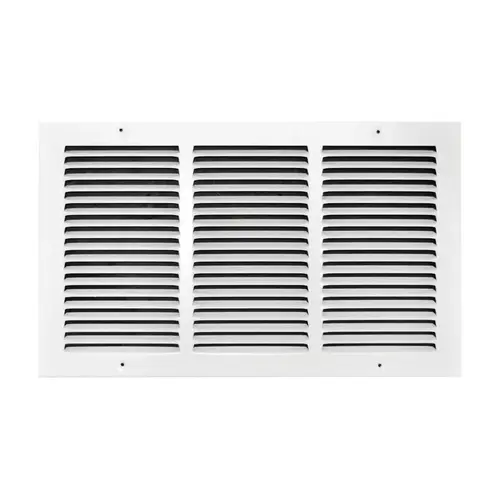 Return Air Grille 10" H X 18" W 1-Way Powder Coat White Steel Powder Coat