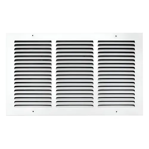 Return Air Grille 10" H X 18" W 1-Way Powder Coat White Steel Powder Coat