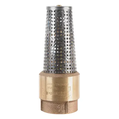 Foot Valve 1-1/2" D X 1-1/2" D Brass Spring Loaded Foot Valve 1-1/2" D X 1-1/2" D Brass Spring Loaded