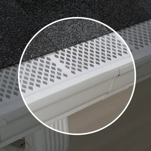 6-1/2 In. x 3 Ft. White Vinyl Gutter Guard with Filter 6-1/2 In. x 3 Ft. White Vinyl Gutter Guard with Filter