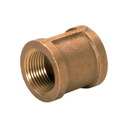 Coupling 1/4" FPT X 1/4" D FPT Red Brass Coupling 1/4" FPT X 1/4" D FPT Red Brass