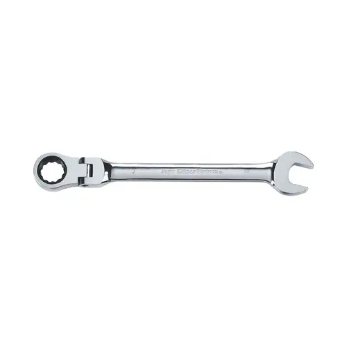 Flex Head Combination Wrench 9/16" 12 Point SAE 7.5" L Silver Flex Head Combination Wrench 9/16" 12 Point SAE 7.5" L Silver