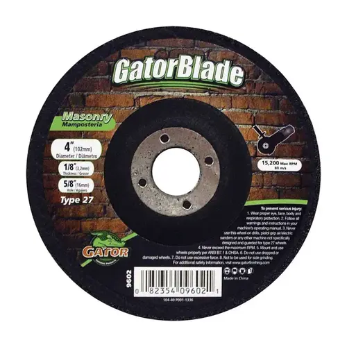 Masonry Grinding Wheel 4" D X 5/8" in. Masonry Grinding Wheel 4" D X 5/8" in.
