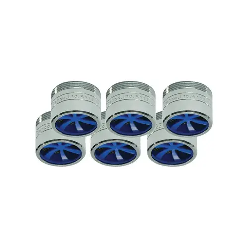 Faucet Aerator, 15/16-27 x 55/64-27 Male x Female Thread, Brass, Chrome Plated, 1.5 gpm Faucet Aerator, 15/16-27 x 55/64-27 Male x Female Thread, Brass, Chrome Plated, 1.5 gpm