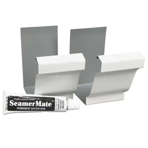 Gutter Seamers White Aluminum K White - pack of 25 Gutter Seamers White Aluminum K White - pack of 25