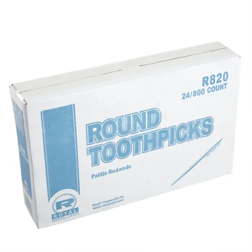 Royal Round Toothpicks, Case Of 19200