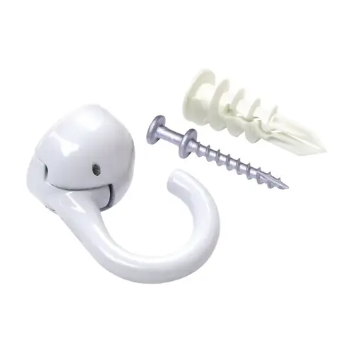 Double Headed Hanger Small White Metal 2" L 20 lb White Double Headed Hanger Small White Metal 2" L 20 lb White