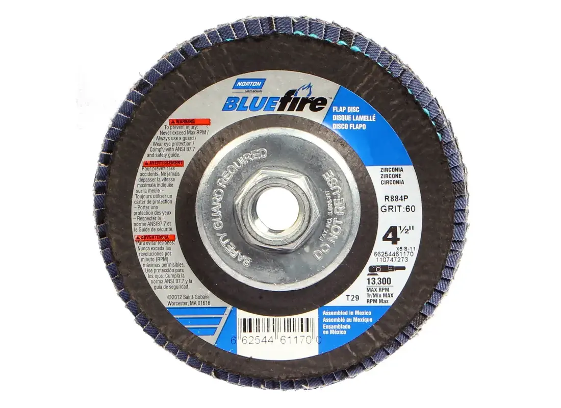 Norton 66254461170 Flap Disc BlueFire 4-1/2 D X 5/8