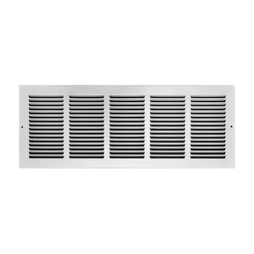 Return Air Grille 8" H X 24" W 1-Way Powder Coat White Steel Powder Coat Return Air Grille 8" H X 24" W 1-Way Powder Coat White Steel Powder Coat
