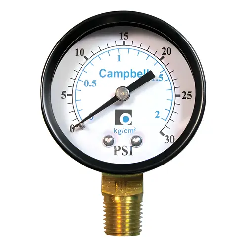 Pressure Gauge 2" Brass 30 psi Pressure Gauge 2" Brass 30 psi