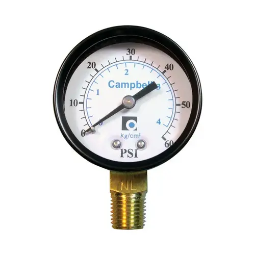 Pressure Gauge 2" Brass 60 psi Pressure Gauge 2" Brass 60 psi