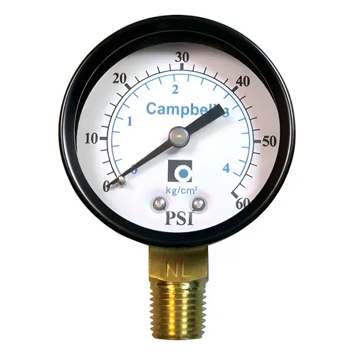 Pressure Gauge 2" Brass 60 psi Pressure Gauge 2" Brass 60 psi