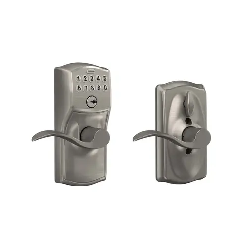 Electronic Keypad Entry Lock Satin Nickel Steel Satin Nickel Electronic Keypad Entry Lock Satin Nickel Steel Satin Nickel