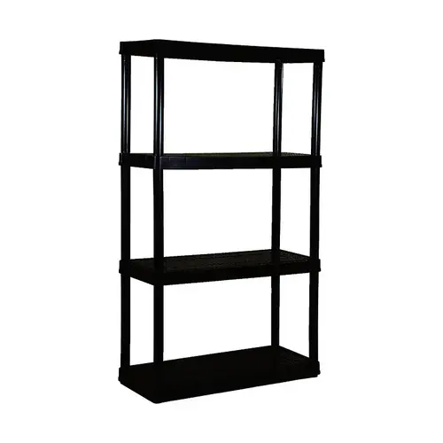 Shelving Unit 54-1/2" H X 32" W X 14" D Resin Black